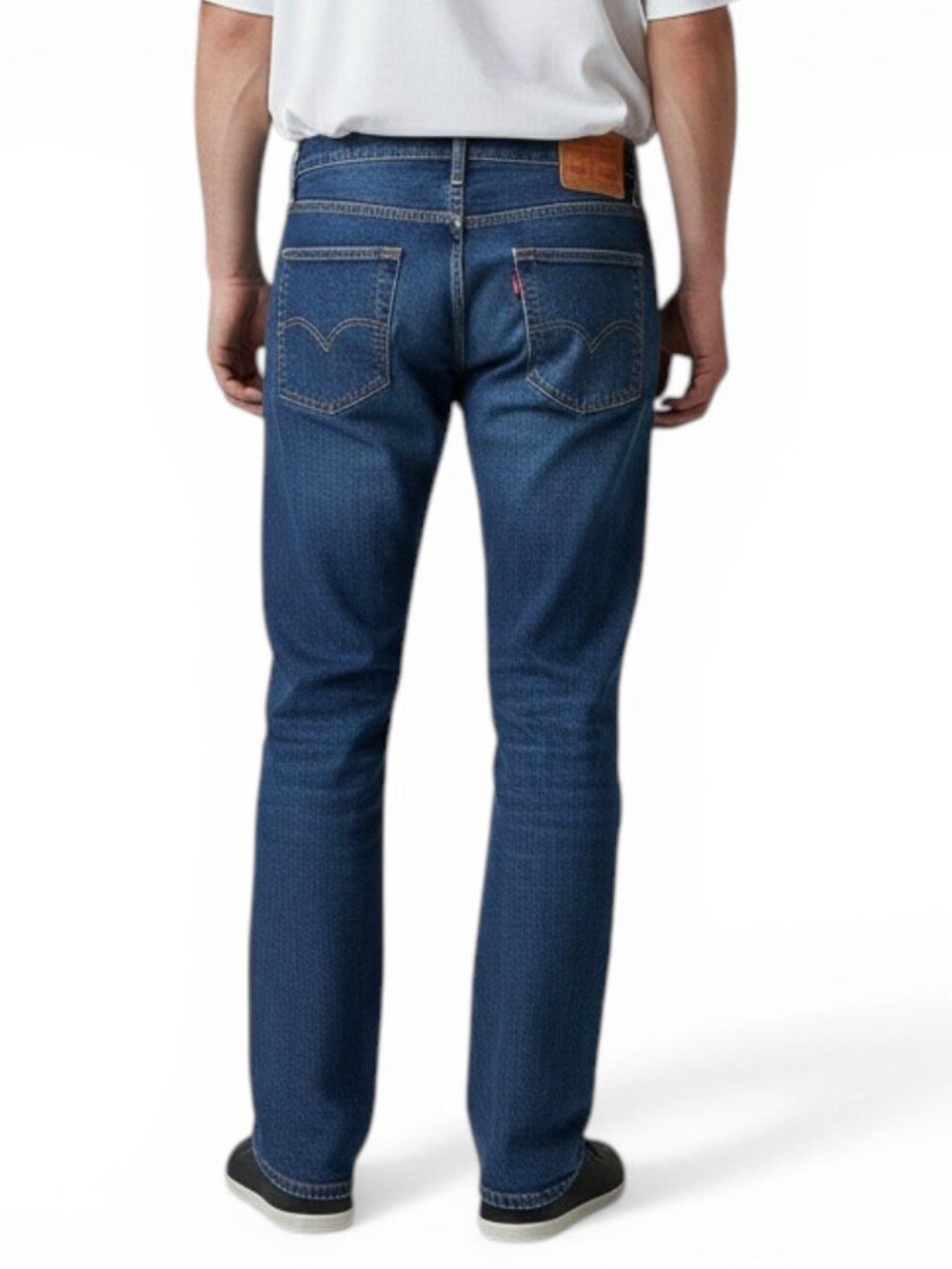 Levis 514 Mens Size 41x31 Regular Fit Jeans Straight Leg Dark Wash Stretch Denim